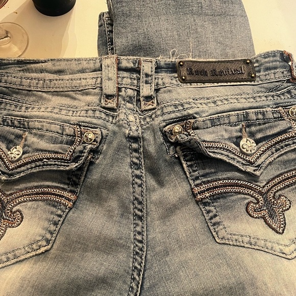 Y2K Rock Revival Essie Rhinestone Embellished Low Rise Flare Leg Jeans Sz 31 - Picture 10 of 12